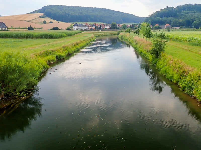 Leine mit Altarmen Brucht, Iburg, Wasserwerk, Limmer und Wettense